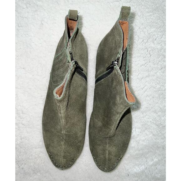 Donald J Pliner green Sport Suede Ankle Boot - BELLE-23 - size 7.5 - E7 - Picture 4 of 6